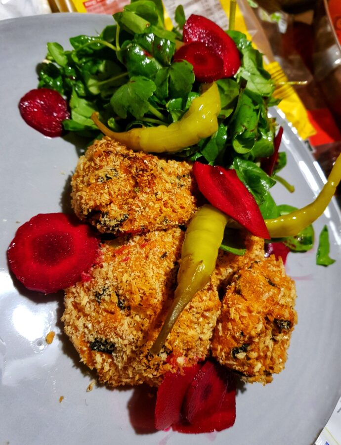 Sweet potato and goat&apos;s cheese balls