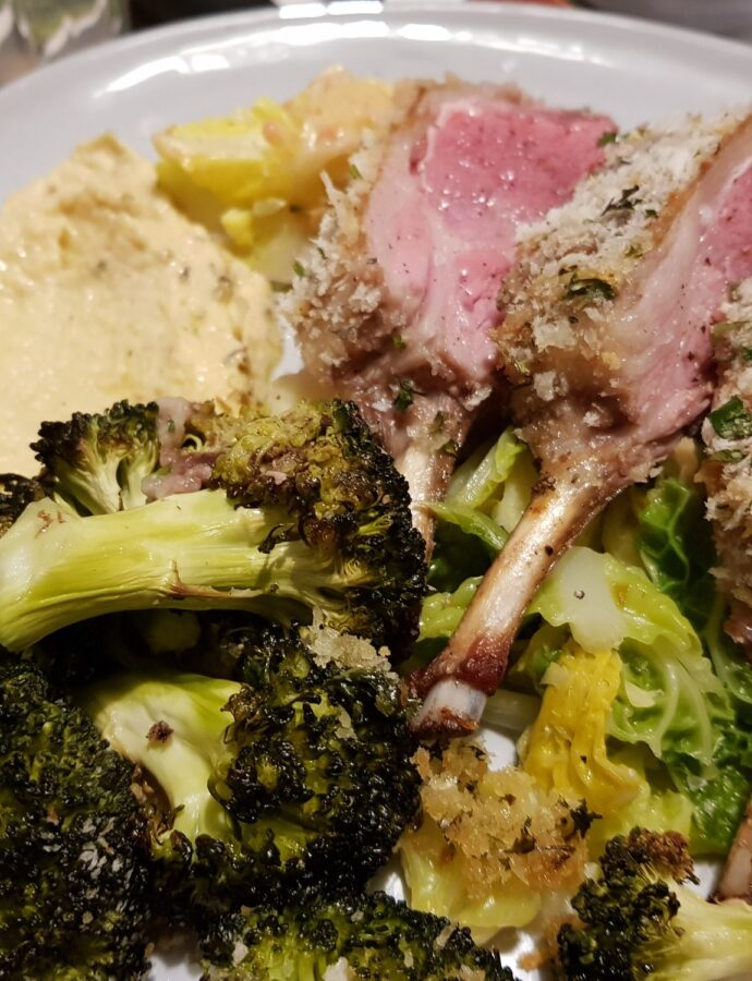 Roast rack of lamb