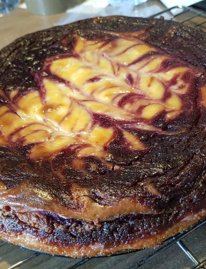 Blackberry Ripple Cheesecake