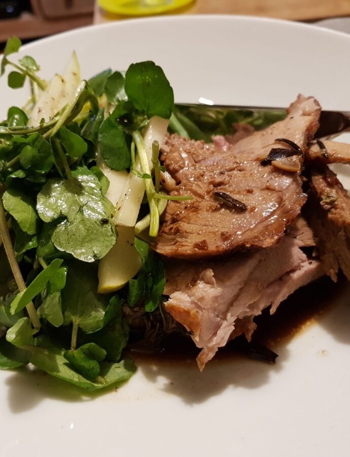 Slow roast leg of lamb