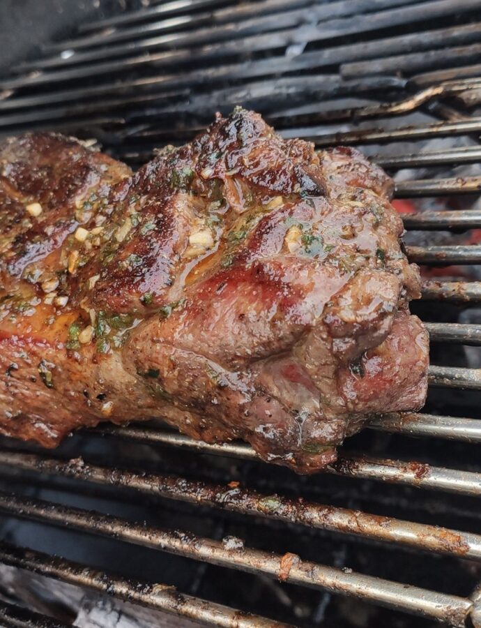 BBQ Grilled Moroccan Lamb Leg