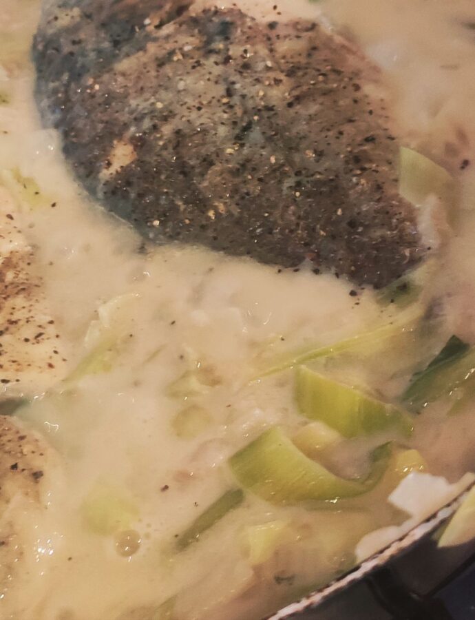 Bream with Celery & Avgolemono Sauce