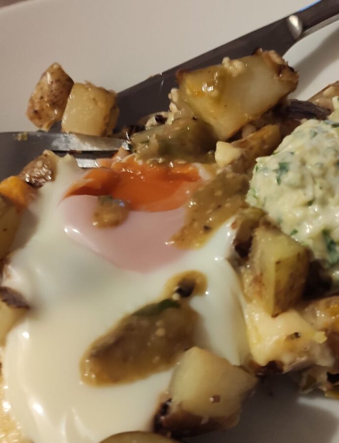 Butternut and sweet Leek hash