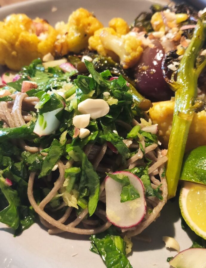 Soy Roast Veggies & Ginger noodles