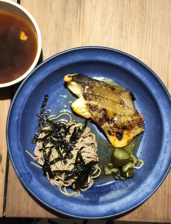 Miso cod and dashi soba