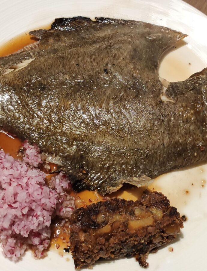 Grilled brill with tsuyu