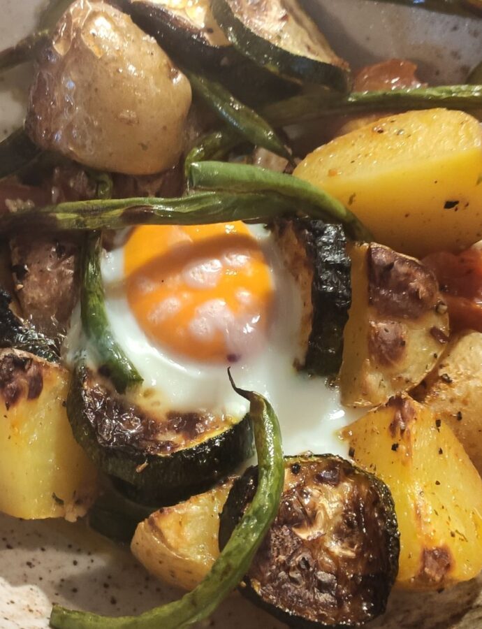 Baked Vegetables with eggs