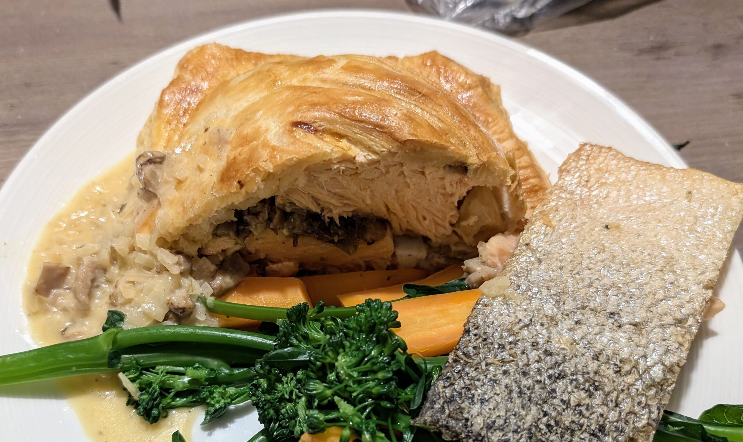 Salmon en croute & real puff pastry